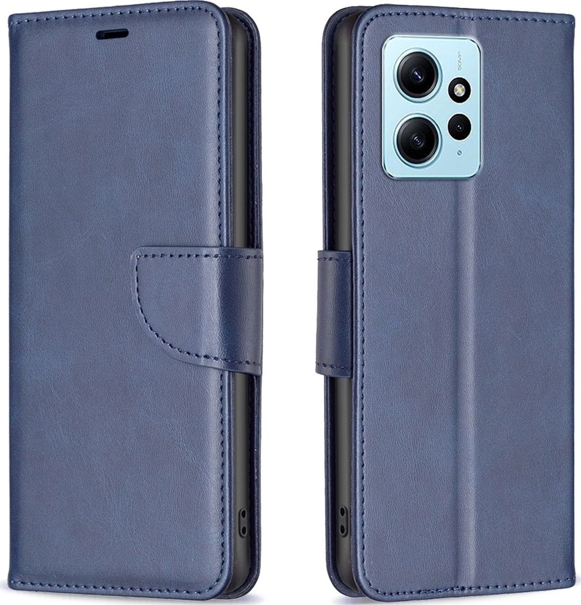 Mobigear Telefoonhoesje geschikt voor Xiaomi Redmi Note 12 Hoesje | Mobigear Excellent Bookcase Portemonnee | Pasjeshouder voor 3 Pasjes | Telefoonhoesje voor Pinpas / OV Kaart / Rijbewijs - Blauw