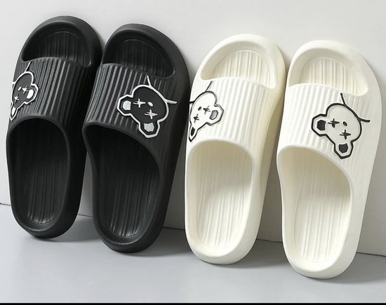 Slippers- Maison - Été - Femmes - Hommes Slippers - Plateforme Plate Épaisse - Plage - Dias Douces - Bain - Sandales pour femmes de Bande Dessinée - Massage -