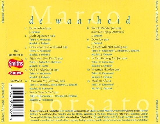 Songtekst De Waarheid Marco Borsato