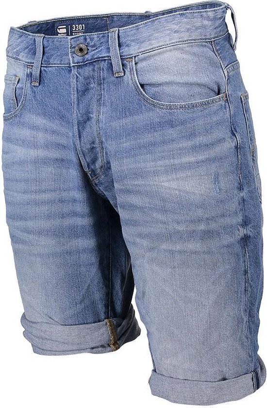 G-star 3301.5 Korte Jeans Blauw 35 Man