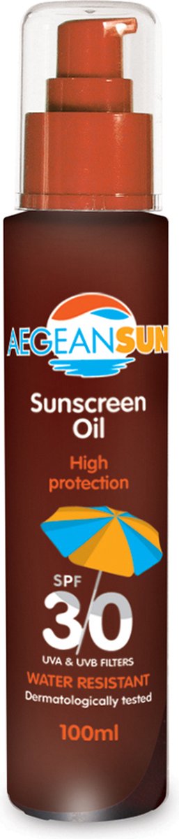 Goedkoopste AegeanSun Sunscreen Oil spf 30 100ml | Huid en Zon bescherming