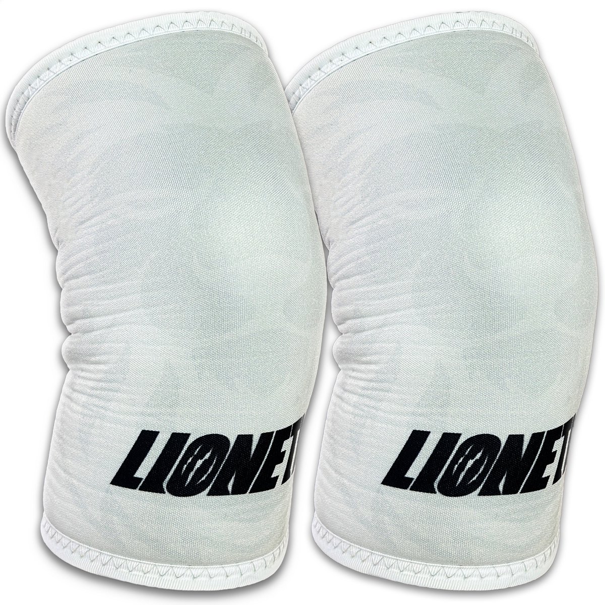 Lionetic Premium Knee sleeves – Powerlifting Knee Sleeves 7mm - Geschikt Voor Legday - Evolution – Wit - L