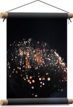 Textielposter - Takken met Oranje Lichtjes aan de Bovenkant - 30x40 cm Foto op Textiel