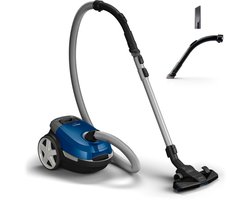 Philips Stofzuiger met Zak Performer Compact XD3110/09 - Lang Snoer - Alle Vloertypen - TriActive mondstuk - Incl 2 Extra Mondstukken - Blauw