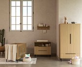Born Lucky Complete Babykamer Praag Babybed & Commode & Kledingkast Verstelbare bodem Natural