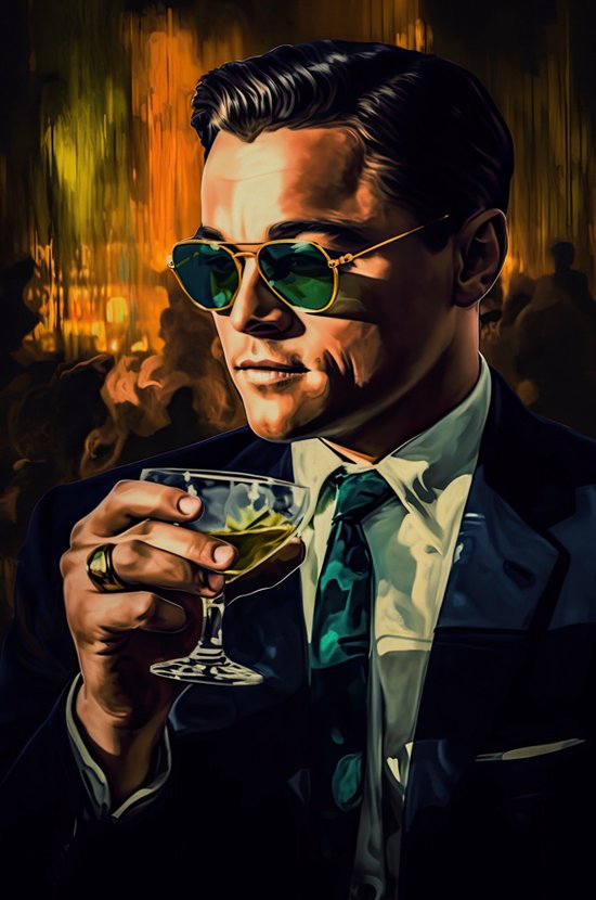 Leonardo DiCaprio Poster - The Wolf of Wallstreet - Jordan Belfort - Hoge Kwaliteit