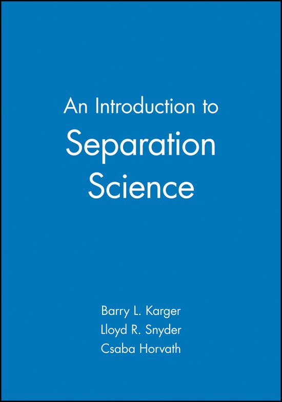 An Introduction To Separation Science - cover