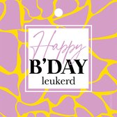 Set 5 kadokaartjes klein – gefeliciteerd - Happy Birthday - verjaardag - Wildcards