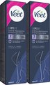 Veet Expert Ontharingscreme met sheaboter - Lichaam & benen - Alle huidtypes - 200ml - 2 stuks - Voordeelverpakking