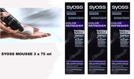 Syoss Color Refresher Black 3 x 75 ml