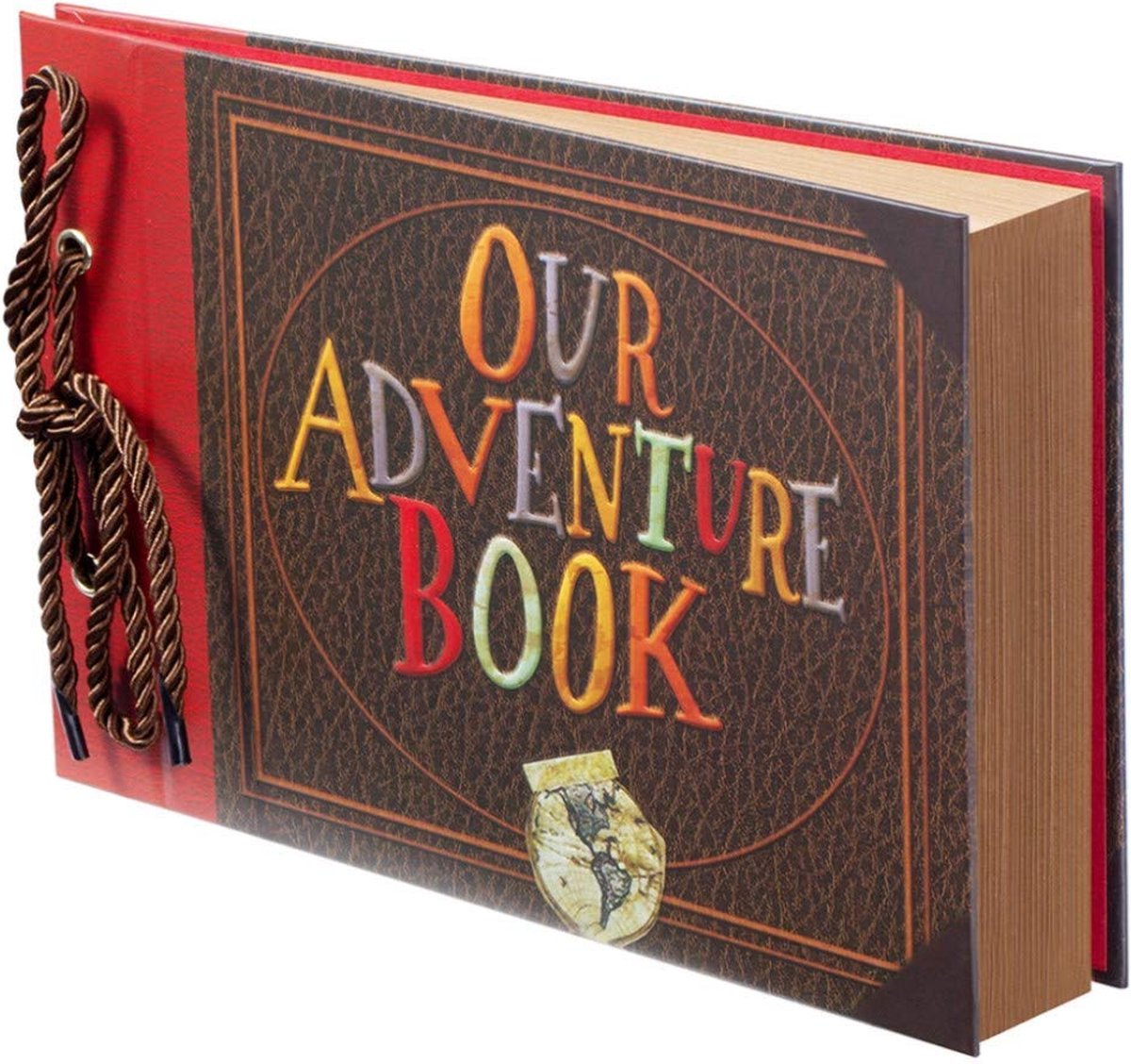 Sete - Our Adventure Book - Plak Fotoalbum - Fotoboek - Dagboek - Scrapbook - 40 vellen (80 pagina's) - Vintage - Kraftpapier - 30 x 20cm - Met leuke plaatjes - Sete