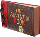 Sete - Our Adventure Book - Paste Photo Album - Photo Book - Agenda - Scrapbook - 40 feuilles (80 pages) - Vintage - Papier Kraft - 30 x 20cm - Avec coffret cadeau et autocollants
