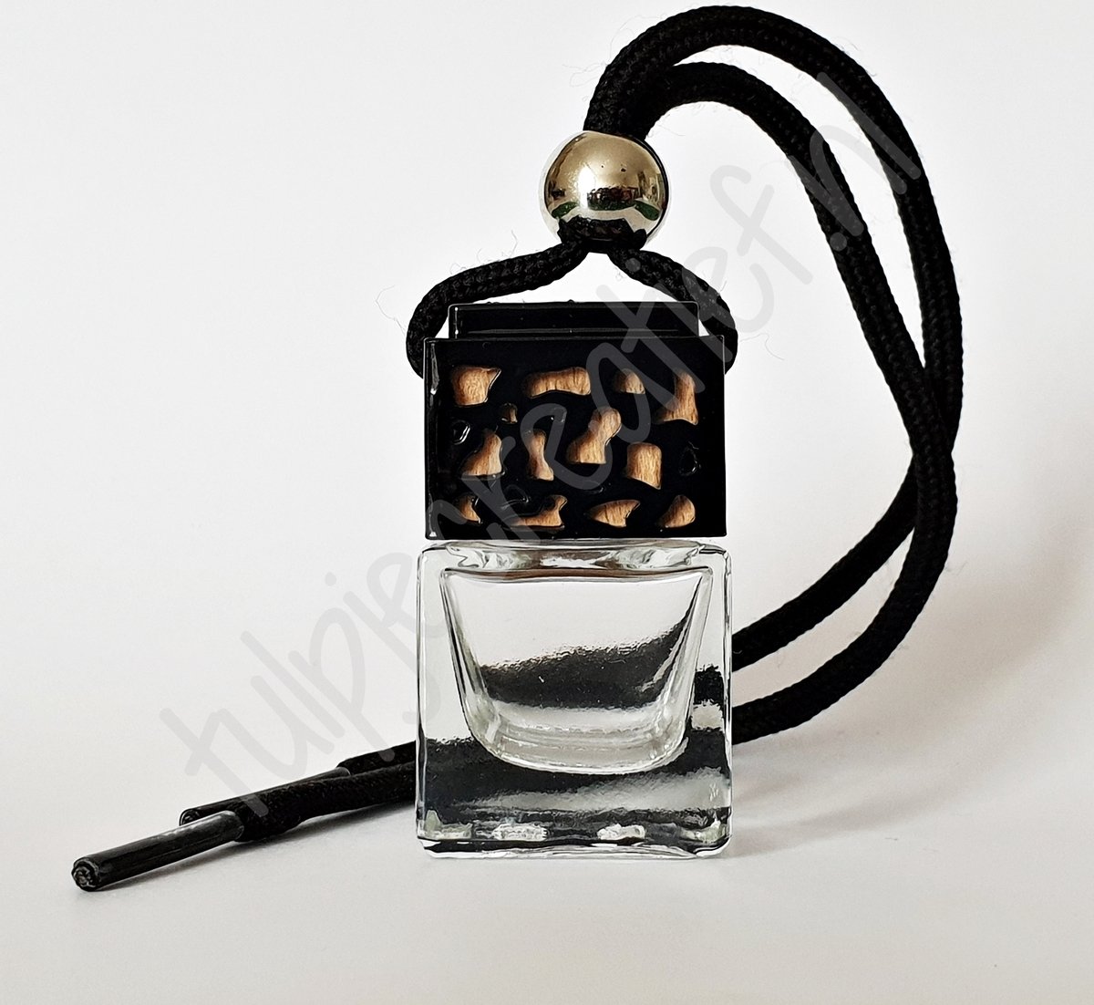 Autoparfum | Glazen geurflesje | Persephone's kiss | Zwart