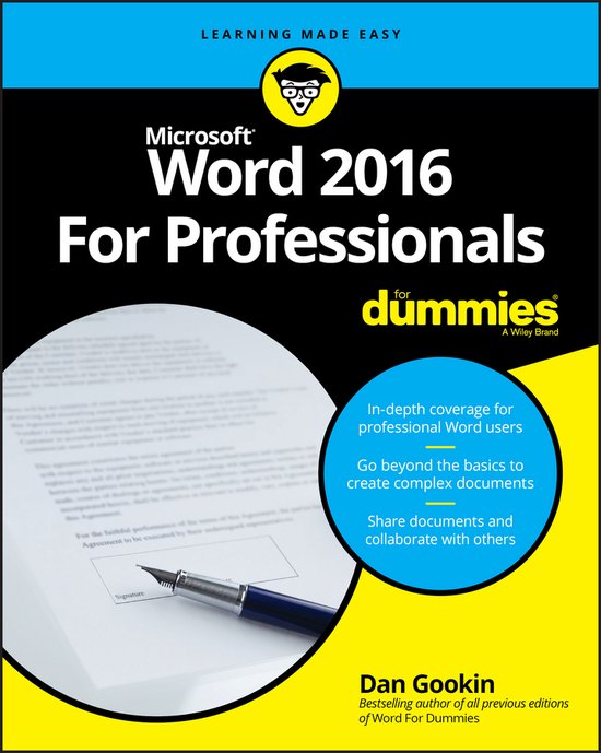 Word 2016 for Professionals for Dummies - cover