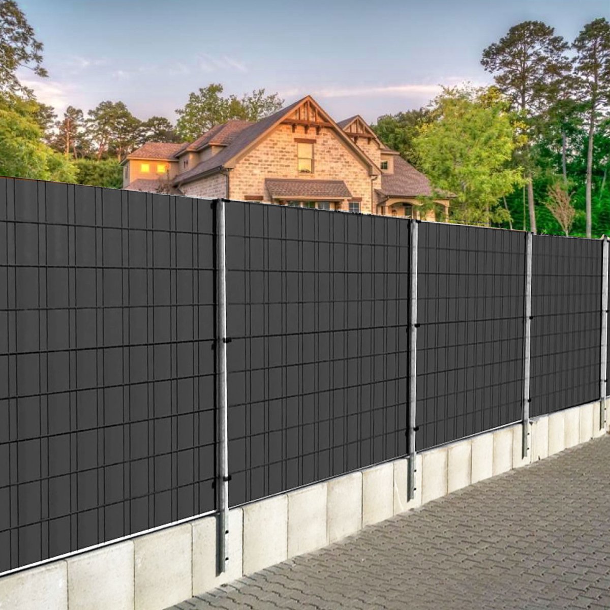 Stein muster 35m Rolle PVC-Streifen für Garten Sichtschutz und PVC-Zaun platte f Stein muster 35m Rolle PVC-Streifen für Garten Sichtschutz und PVC-Zaun platte f