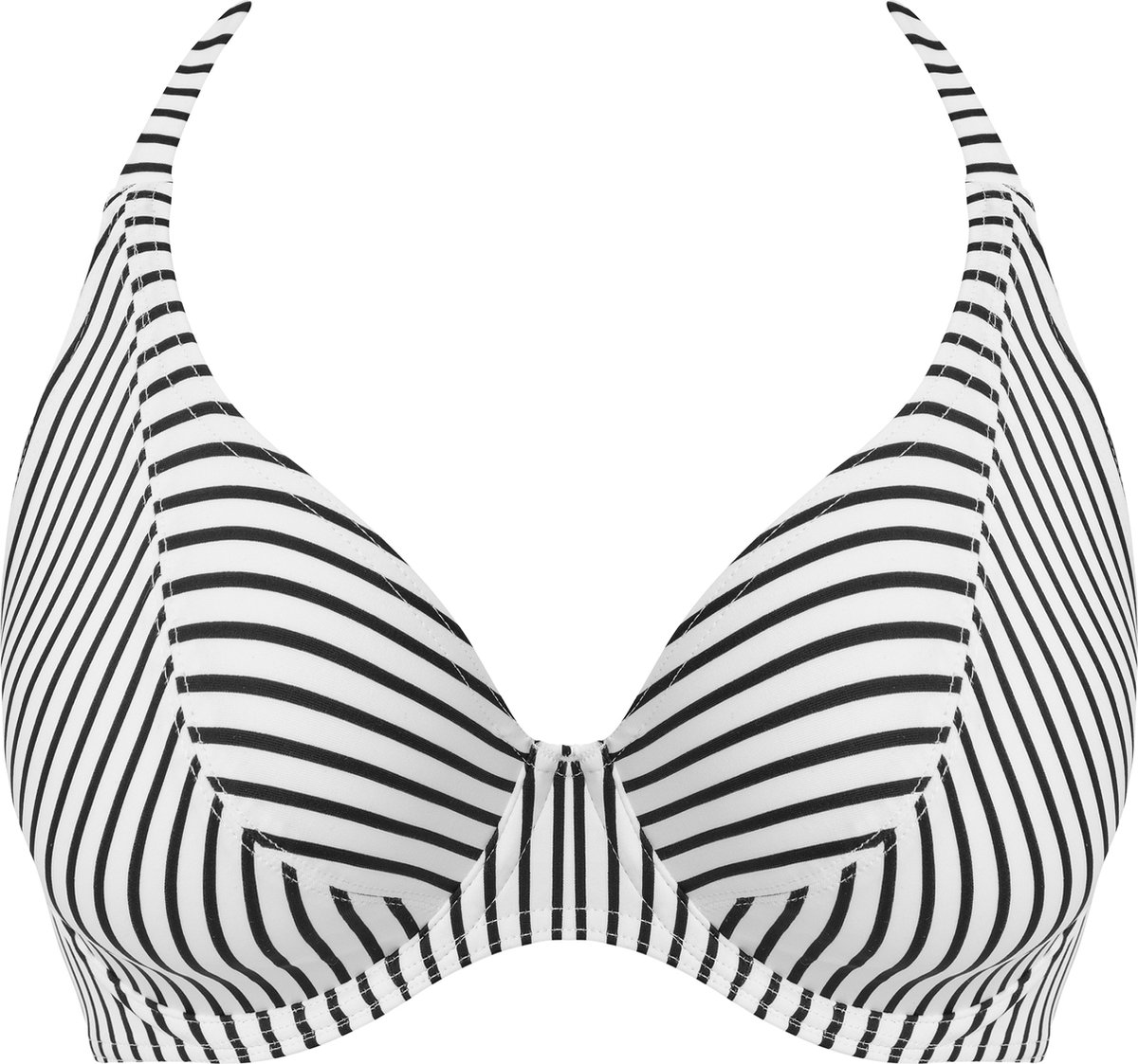 Freya JEWEL COVE UW HALTER BIKINI TOP Dames Bikinitopje - Stripe Black - Maat 75F (EU)
