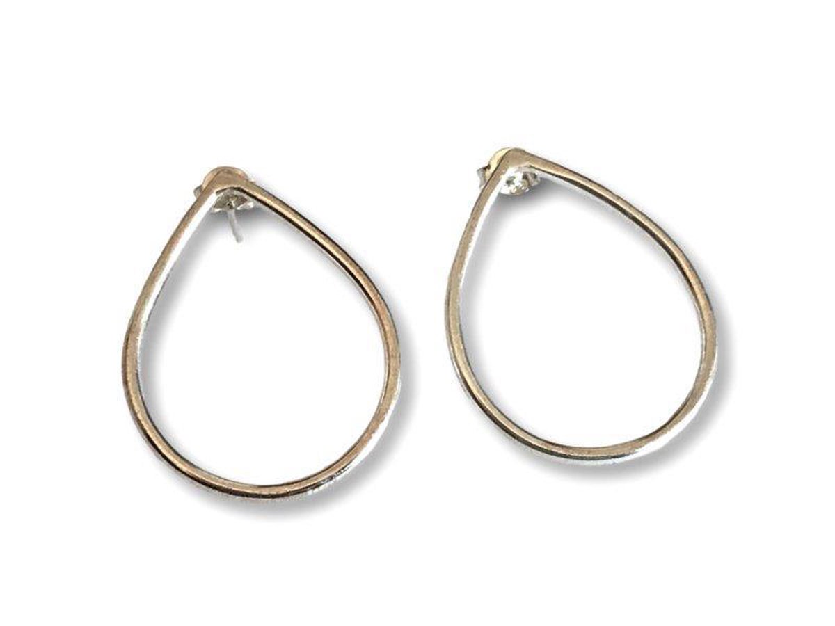 Zilveren oorknopjes Silver drop