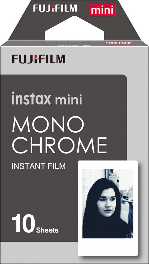 Fujifilm Instax Mini Film - Monochrome - Instant fotopapier - 1 x 10 stuks