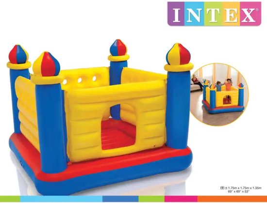 Intex 48259 - Opblaasbaar springkasteel 'Jump-O-Lene' (174x174x135cm) - Furniture Limited