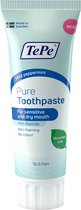 Dentifrice TePe Pure ™ - Menthe poivrée douce - tandpasta au fluor pour les gencives sensibles et les problèmes de bouche sèche - 75 ml