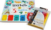Tekenen in 5 Stappen Kleur en Teken Boek Set A040117 - inclusief markers