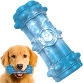 PETSYPAW Honden Speelgoed met Piep - Extra Stevig 100% Natuurlijk Rubber - Kauwspeelgoed voor Middel en Grote Honden - Blauw