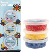 Foam Clay®, blauw, geel, rood, 3x14gr