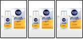 Nivea Men Aftershave Balsem Active Energy - 3x100 ml - Voordeelverpakking