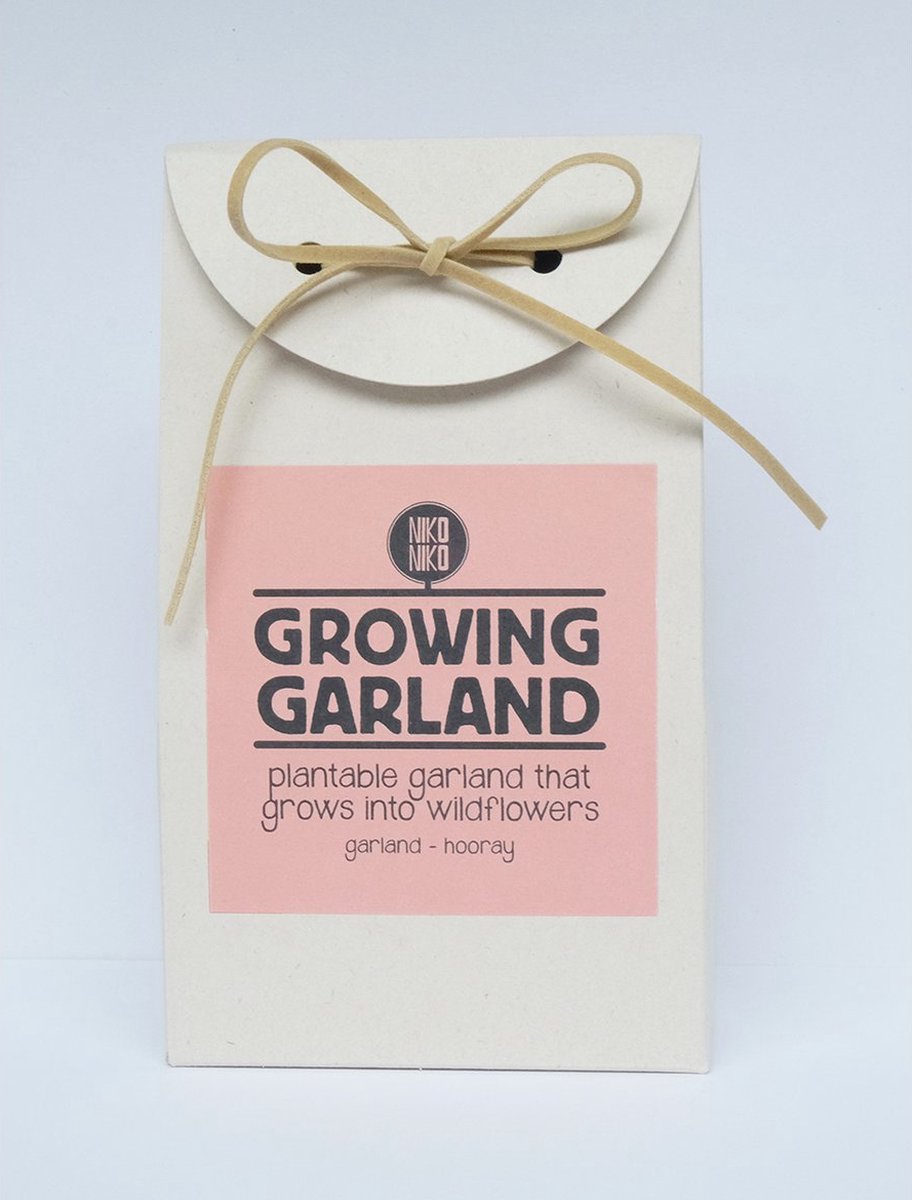 Growing garland - bloemenslinger - hooray - hoera - feest - verjaardag - zaad - bloemen - moederdag cadeautje - vriendin - baby