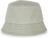 Biologische vintage wash bucket hat unisex Almond Green L/XL