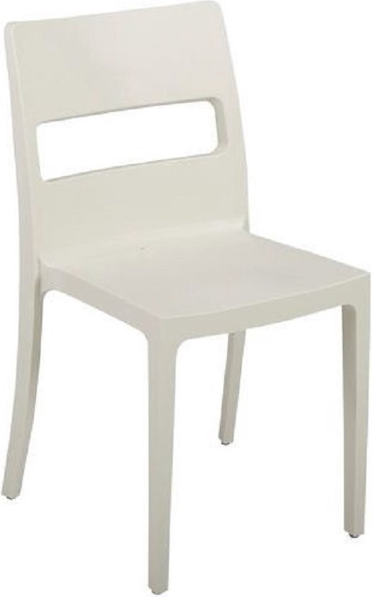 Designstoel, terrasstoel, campingstoel SAI in ivoor van het Italiaanse S•CAB. Verpakt per 6 stuks en 5 jaar garantie!