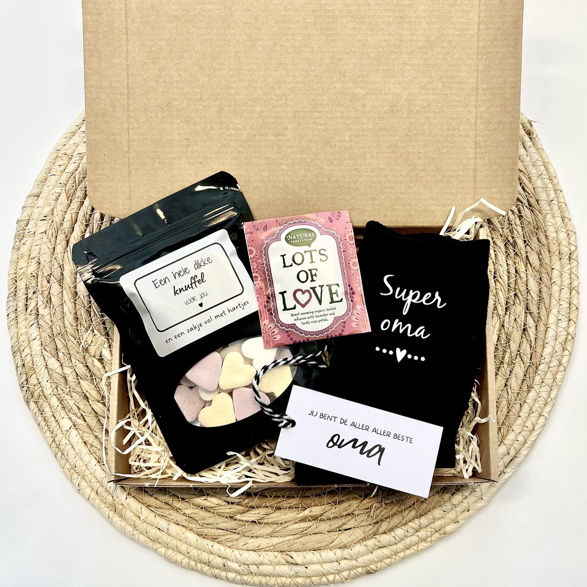 Coffret cadeau grandmère super mamie Chaussettes (taille 39/42) Sac de bonbons...