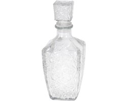 Whiskey karaf - geslepen glas - decanter fles - sterke drank bewaarfles met stopper dop - 900ML - Kerstcadeau Sinterklaas schoencadeautje - kerst cadeau tip