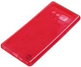 Samsung Note 8 rood transparant siliconenhoesje / Siliconen Gel TPU / Back Cover / Hoesje Note 8 rood doorzichtig