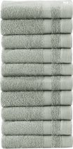 Bol.com PandaHome - Set Handdoeken - 10 delig - 10 Handdoeken 50x100 cm - 100% Katoen - Groen Handdoek - Gastendoekjes - Handdoe... aanbieding