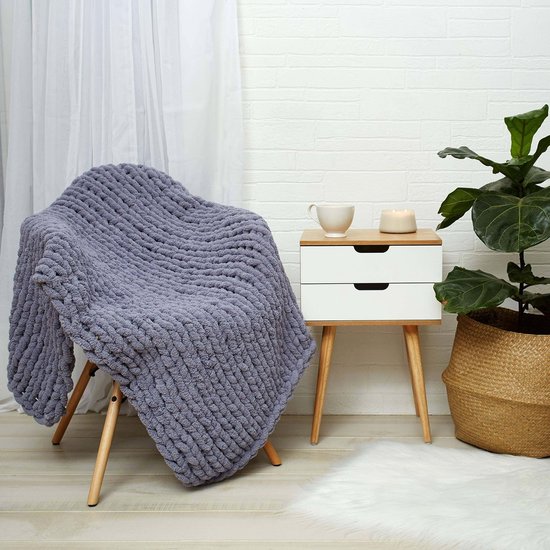 Grof gebreide deken, grof gebreide Strickdecke Grob zachte plaid, gezellige kabelgebreide deken 100% met de hand verscheurde wolle gehaakte deken Dicke Wolle slaapbank gewogen dik geweven - lichtgroen
