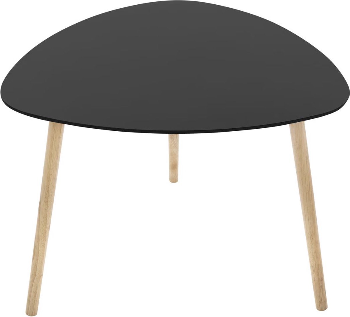 Salontafel zwart / hout . 60x60x45cm