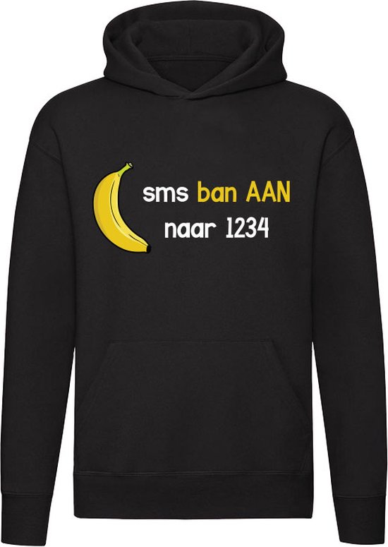 TexteBanane | banane | Manger | textos | fruits | en bonne santé | téléphone | message | Unisexe | Pull | Sweat | Capuche