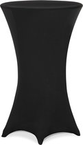 Deuba Statafelrok Tafelkleed Stretch 30°C Wasbaar Ø 60 cm Zwart
