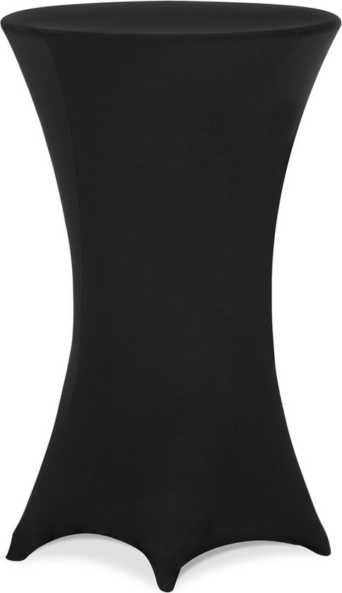 Deuba Statafelrok Tafelkleed Stretch 30°C Wasbaar Ø 60 cm Zwart