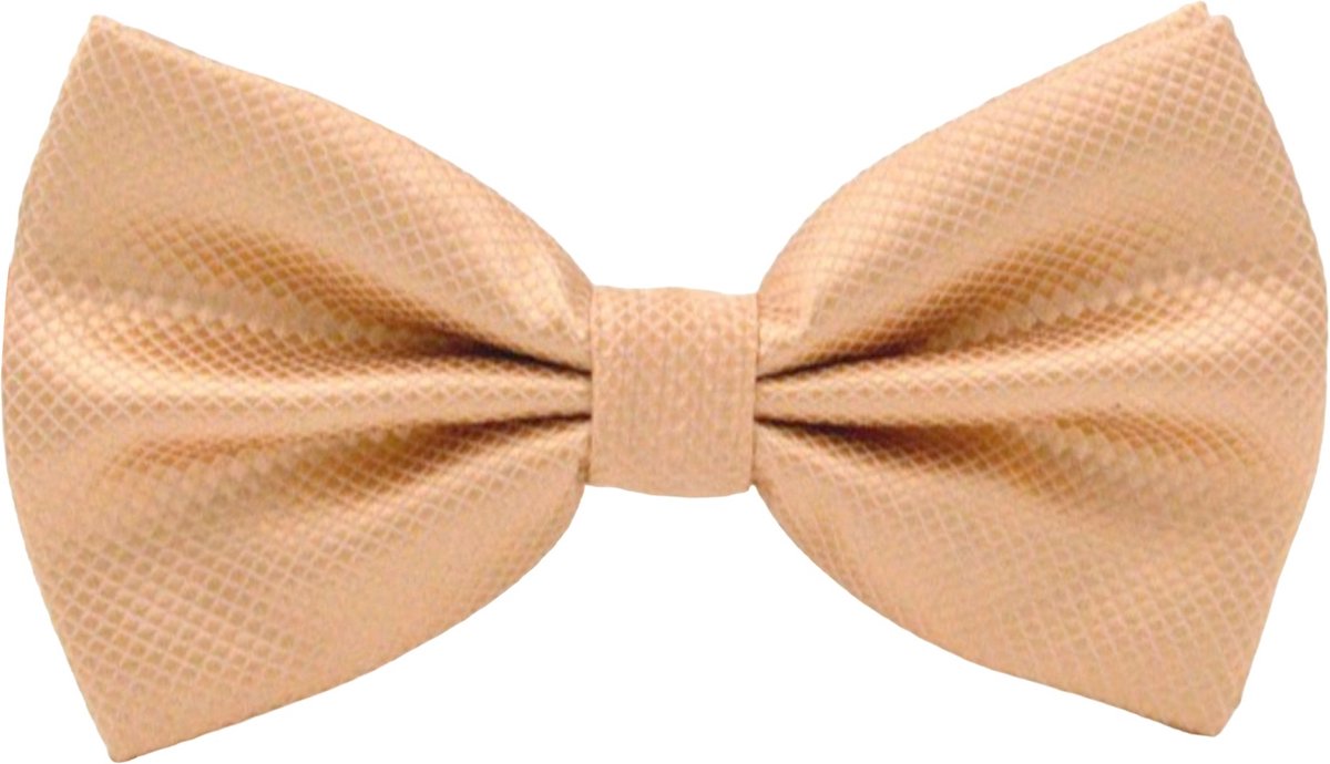 Fako Fashion® - Vlinderstrik - Vlinderdas - Strik - Kleine Ruit - 12cm - Champag