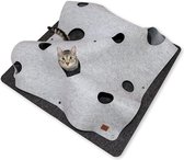 Pfotenolymp® Kattenspeelkleed: Interactief katspeelgoed van vilt, tunnel, tapijt, mat