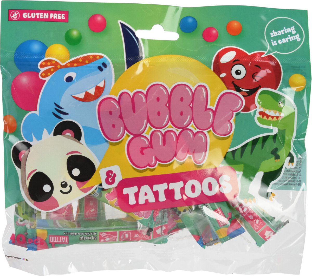 Kauwgom Bubble Gum Tattoos 10 stuks