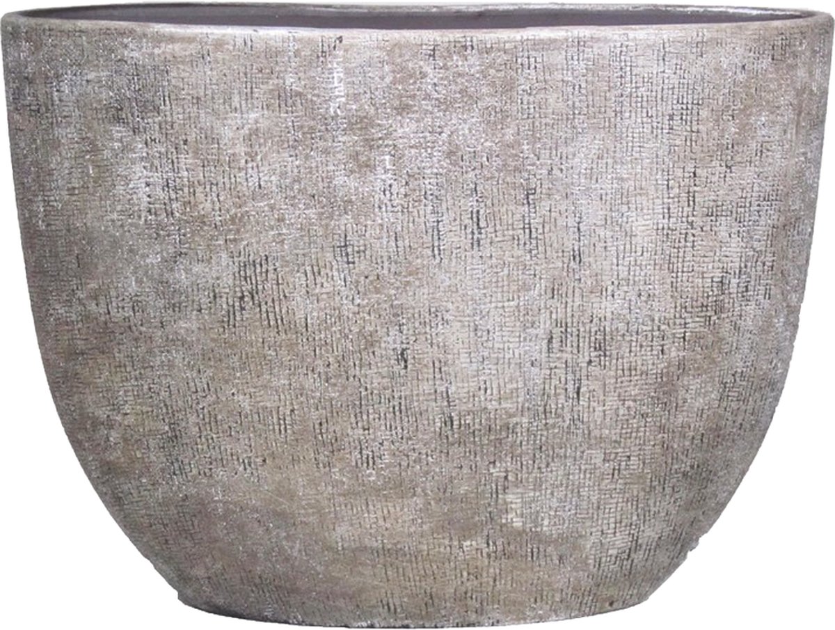 Bloempot Mira ovaal - l50 x b20 x h36cm - Wit
