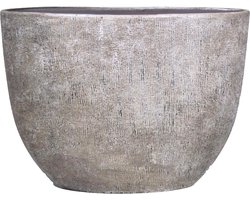 Bloempot Mira ovaal - l50 x b20 x h36cm - Wit
