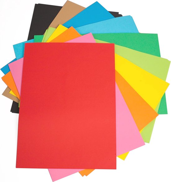 Feuilles colorées A4 - 10 couleurs assorties - Papiers Unis - 10