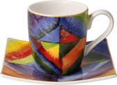 Goebel - Wassily Kandinsky | Kop en schotel Espresso Colour Study | Porselein - 10cm - 100ml