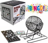 Decopatent® Bingo Mill - Y compris 75 Balles de Bingo - Métal - Bingo Mill - Jeu de Bingo complet - Cartes de bingo - Boules de Bingo (SET)