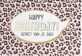 Depesche - Kaart "Go Wild" met de tekst "Happy Birthday! - Geniet van je dag!" - mot. 011