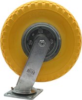 roulette avec pneu jaune anti-crevaison 3.00-4 roulettes pu